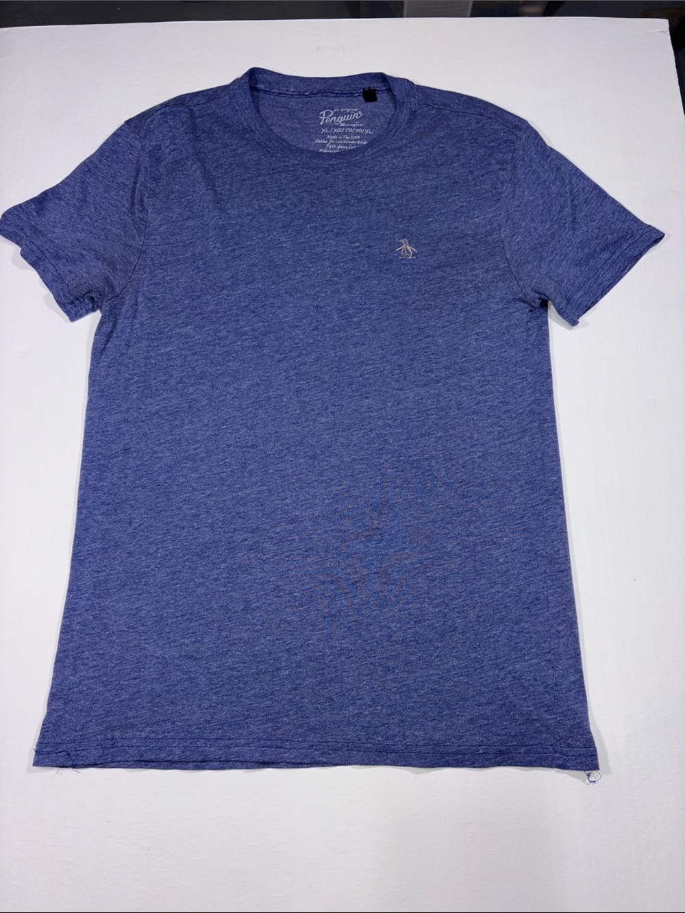 Original Munsingwear Penguin Men's Blue Heather Crew Tee
